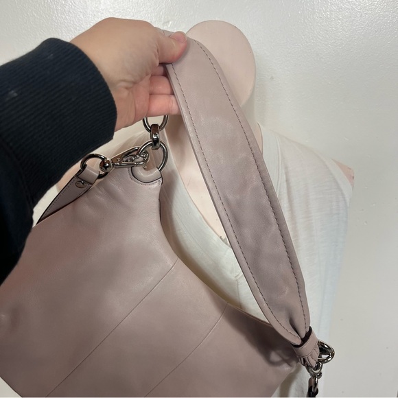 Coach Leather Kristin Shoulder Crossbody Purse Bag Hobo Champagne Pink - Picture 5 of 12